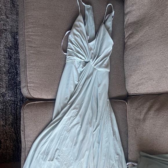 David’s Bridal Dusty Sage Bridesmaid Dress - Picture 1 of 2